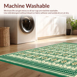 Ultra Soft Area Rug, Non Slip, Stain Resistant, Washable Area Rugs for Living Room, Bedroom, Campsite Compass Reversible Area Directional Design(Beige)