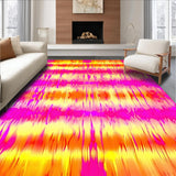 Ultra Soft Area Rug, Non Slip, Stain Resistant, Washable Area Rugs for Living Room, Bedroom, Vibrant Whimsical Tie-Dye Aesthetic(Orange)