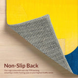 Ultra Soft Area Rug, Non Slip, Stain Resistant, Washable Area Rugs for Living Room, Bedroom, Contemporary Box Pattern Home Office Carpet(Yellow)