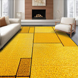 Ultra Soft Area Rug, Non Slip, Stain Resistant, Washable Area Rugs for Living Room, Bedroom, Abstract Geometric Meditation Space Soft Area Carpet(Yellow)