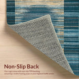 Ultra Soft Area Rug, Non Slip, Stain Resistant, Washable Area Rugs for Living Room, Bedroom, Ombre Spectrum Area Rug(Blue)