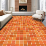 Ultra Soft Area Rug, Non Slip, Stain Resistant, Washable Area Rugs for Living Room, Bedroom, Textured Contemporary Rustic Charm(Orange)