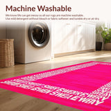 Ultra Soft Area Rug, Non Slip, Stain Resistant, Washable Area Rugs for Living Room, Bedroom, Bold Energetic Funky Vibes(Red)