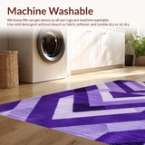 Ultra Soft Area Rug, Non Slip, Stain Resistant, Washable Area Rugs for Living Room, Bedroom, Chic Solid Purple Shag Style(Purple)
