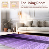 Ultra Soft Area Rug, Non Slip, Stain Resistant, Washable Area Rugs for Living Room, Bedroom, Striking Gradient Color Flow(Purple)