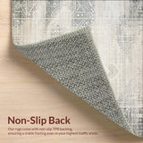 Ultra Soft Area Rug, Non Slip, Stain Resistant, Washable Area Rugs for Living Room, Bedroom, Stylish Neutral Area Modern with Rustic Accents(Gray)