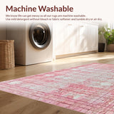 Ultra Soft Area Rug, Non Slip, Stain Resistant, Washable Area Rugs for Living Room, Bedroom, Uno Reverse Pink Bow Rug: Playful Loop Design Carpet for Home(Pink)