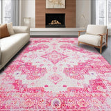 Graceful Low Pile Vintage Design(Pink)