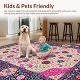 Ultra Soft Area Rug, Non Slip, Stain Resistant, Washable Area Rugs for Living Room, Bedroom, Abstract Modern Color Palette(Beige)
