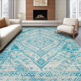 Artful Blue Gray Abstract Composition(Beige)