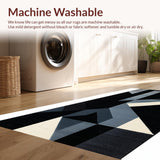Ultra Soft Area Rug, Non Slip, Stain Resistant, Washable Area Rugs for Living Room, Bedroom, Shaggy Black Kids Playroom Durable Soft Carpet(Black)