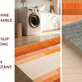 Ultra Soft Area Rug, Non Slip, Stain Resistant, Washable Area Rugs for Living Room, Bedroom, Cozy Twisted Rainbow Design(Brown)