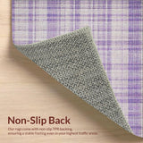 Ultra Soft Area Rug, Non Slip, Stain Resistant, Washable Area Rugs for Living Room, Bedroom, Decorative Bow Shape Rug Cute Room Decor Lavender Aesthetic Carpet(Purple)