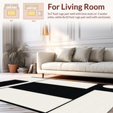 Ultra Soft Area Rug, Non Slip, Stain Resistant, Washable Area Rugs for Living Room, Bedroom, Modern Geometric Bedroom High Traffic Area Carpet(Gray)