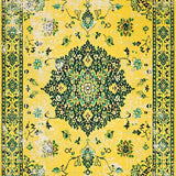 Ultra Soft Area Rug, Non Slip, Stain Resistant, Washable Area Rugs for Living Room, Bedroom, Rustic Bright Nature-Inspired Pattern(Yellow)