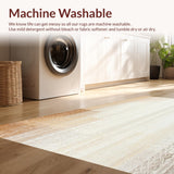 Ultra Soft Area Rug, Non Slip, Stain Resistant, Washable Area Rugs for Living Room, Bedroom, Natural Tones Boho Area with Subtle Mottled and Earthy Beige Palette(Beige)