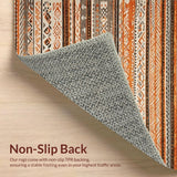 Ultra Soft Area Rug, Non Slip, Stain Resistant, Washable Area Rugs for Living Room, Bedroom, Artistic Warm Color Fusion(Orange)