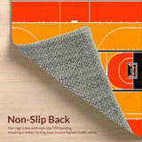 Ultra Soft Area Rug, Non Slip, Stain Resistant, Washable Area Rugs for Living Room, Bedroom, Contemporary Graphic Sports Appeal(Orange)