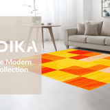 Ultra Soft Area Rug, Non Slip, Stain Resistant, Washable Area Rugs for Living Room, Bedroom, Whimsical Cookie-Inspired Aesthetic(Orange)