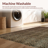 Ultra Soft Area Rug, Non Slip, Stain Resistant, Washable Area Rugs for Living Room, Bedroom, Bold Safari Striped Visual Element(Gold)