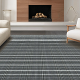 Ultra Soft Area Rug, Non Slip, Stain Resistant, Washable Area Rugs for Living Room, Bedroom, Dynamic Black and White Graphic Elements(Black)