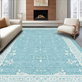 Ultra Soft Area Rug, Non Slip, Stain Resistant, Washable Area Rugs for Living Room, Bedroom, Dainty Water Absorbent Bath Mat With Coquette Bow And Feminine Touch(Blue)