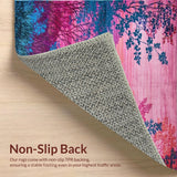 Ultra Soft Area Rug, Non Slip, Stain Resistant, Washable Area Rugs for Living Room, Bedroom, Unique Textured Rustic Design(Pink)