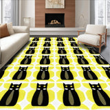 Ultra Soft Area Rug, Non Slip, Stain Resistant, Washable Area Rugs for Living Room, Bedroom, Sophisticated Artistic Animal Pattern(Black)