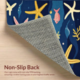 Brightly Colored Coastal Starfish Design(Blue)