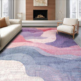 Ultra Soft Area Rug, Non Slip, Stain Resistant, Washable Area Rugs for Living Room, Bedroom, Pink Ombre Magic Carpet Ride(Purple)