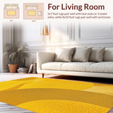 Ultra Soft Area Rug, Non Slip, Stain Resistant, Washable Area Rugs for Living Room, Bedroom, Modern Yellow Kitchen Rug for Minimalist Homes(Yellow)
