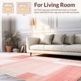 Ultra Soft Area Rug, Non Slip, Stain Resistant, Washable Area Rugs for Living Room, Bedroom, Subtle Cozy Shaggy Appeal(Pink)