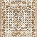 Ultra Soft Area Rug, Non Slip, Stain Resistant, Washable Area Rugs for Living Room, Bedroom, Artful Abstract Rustic Design(Brown)