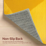 Ultra Soft Area Rug, Non Slip, Stain Resistant, Washable Area Rugs for Living Room, Bedroom, Abstract Yellow Gray Living Room Stain-Resistant Rug(Yellow)
