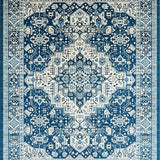 Trendy Geometric Trellis with Neutral Palette(Blue)