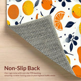 Ultra Soft Area Rug, Non Slip, Stain Resistant, Washable Area Rugs for Living Room, Bedroom, Joyful Minimalist Character Patterns(Orange)