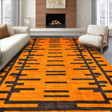 Ultra Soft Area Rug, Non Slip, Stain Resistant, Washable Area Rugs for Living Room, Bedroom, Artful Child-Friendly Tiger Form(Orange)