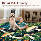 Joyful Blue Tones Abstract Mushroom Style(Green)