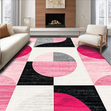 Trendy Wavy Modern Motif Fusion(Pink)
