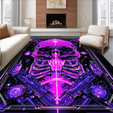 Ultra Soft Area Rug, Non Slip, Stain Resistant, Washable Area Rugs for Living Room, Bedroom, Colorful UV Reactive Elements(Purple)