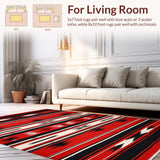 Contemporary Abstract Striped Ensemble(Red)