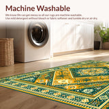 Ultra Soft Area Rug, Non Slip, Stain Resistant, Washable Area Rugs for Living Room, Bedroom, Stylish Cozy Tiled Composition(Gold)