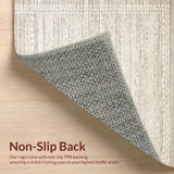 Ultra Soft Area Rug, Non Slip, Stain Resistant, Washable Area Rugs for Living Room, Bedroom, Rustic Warm Earthy Braided Style(Beige)