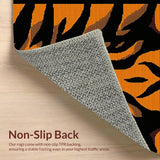 Ultra Soft Area Rug, Non Slip, Stain Resistant, Washable Area Rugs for Living Room, Bedroom, Luxe Earthy Animal Print Aesthetic(Orange)