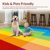 Enchanting Cornered Rainbow Print(Red)