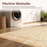 Ultra Soft Area Rug, Non Slip, Stain Resistant, Washable Area Rugs for Living Room, Bedroom, Rustic Tan for Entryway Traditional(Beige)