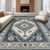 Ultra Soft Area Rug, Non Slip, Stain Resistant, Washable Area Rugs for Living Room, Bedroom, Vintage Grey Living Room Stain-Resistant Area Rug(Blue)