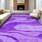 Ultra Soft Area Rug, Non Slip, Stain Resistant, Washable Area Rugs for Living Room, Bedroom, Vibrant Tie-Dye Colorful Aesthetic(Purple)
