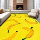 Ultra Soft Area Rug, Non Slip, Stain Resistant, Washable Area Rugs for Living Room, Bedroom, Joyful Cartoonish Fruit Theme(Yellow)