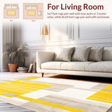 Sunrise Haze Collection Mellow Yellow & Sandstone Abstract(Yellow)